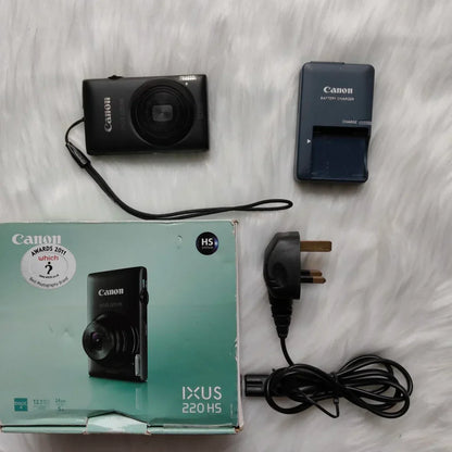 Canon IXUS 220 HS / ELPH 300 HS Digital Camera - Boxed & Black