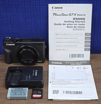 Canon PowerShot G7 X Mark III - 20.1MP Point & Shoot Digital Camera - Black