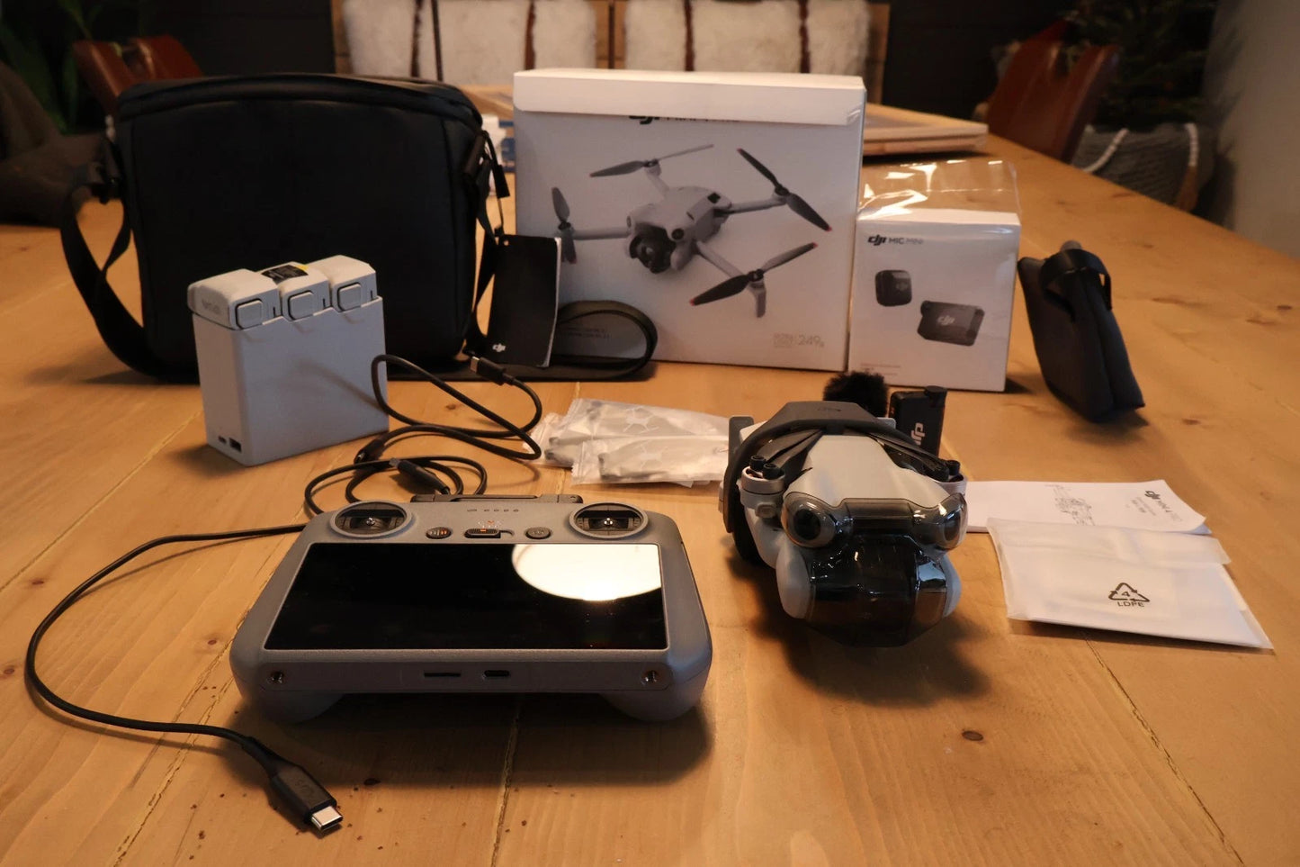 DJI Mini 4 Pro Fly More Combo Camera Drone (with RC 2 Remote)