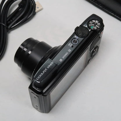 NIKON Coolpix S9400 Digital Camera Black 18.1 MP 18x, Case, SD Card, Boxed